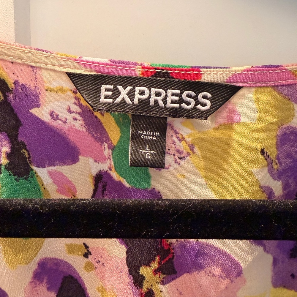 Express Multicolor Floral Spring Dress - Picture 2 of 6